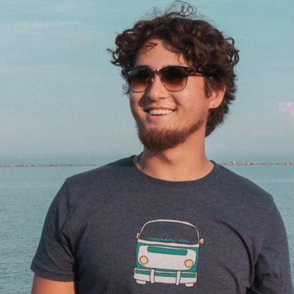 "Surf Van Tee" a unisex tshirt inspired by our favorite surf van, the VW bus!