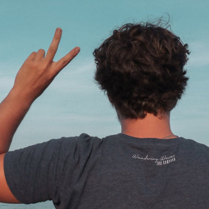 "Surf Van Tee" back with Wandering Waves Surf Company logo