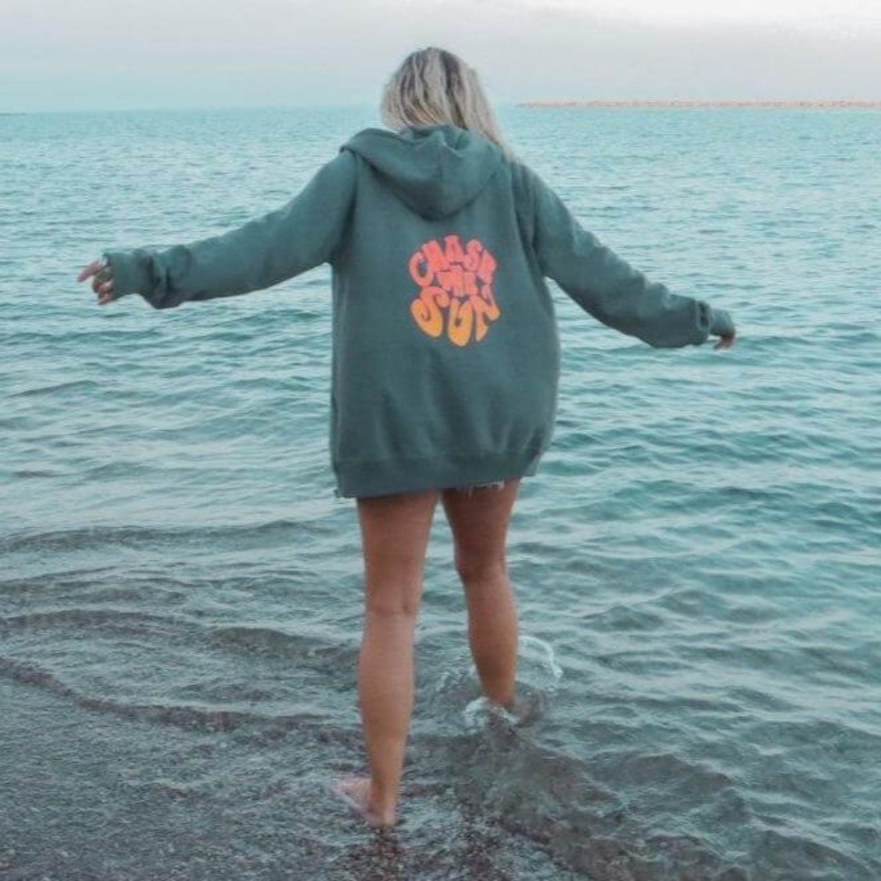 "Chase The Sun" zip up hoodie
