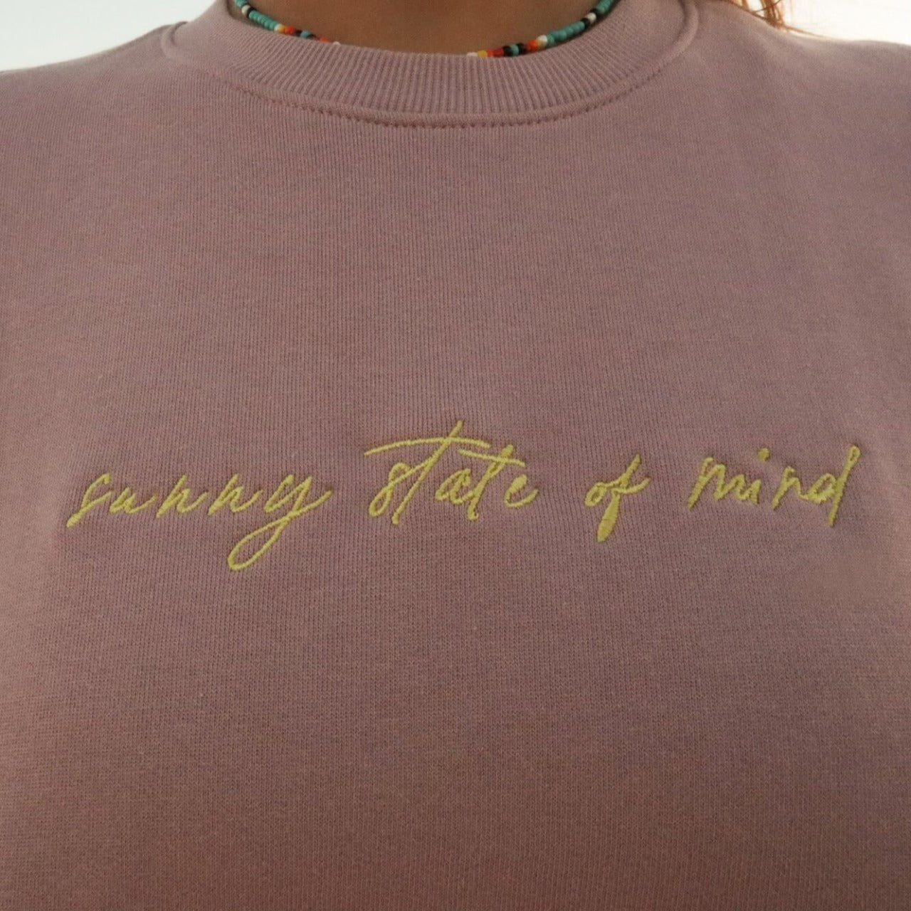 Sunny State of Mind Crewneck sweatshirt with embroidered details