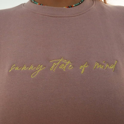 Sunny State of Mind Crewneck sweatshirt with embroidered details
