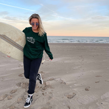 "Great Lakes, Great Waves" crewneck for Great Lakes lovers and Great Lakes surfers.